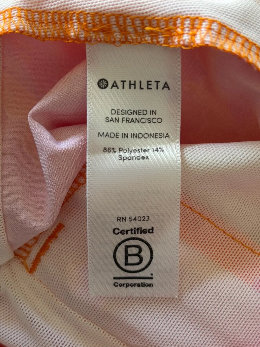 Athleta Hudson Floral Tropical Pocket Pull On Orange Pink Board Swim Shorts Sz S